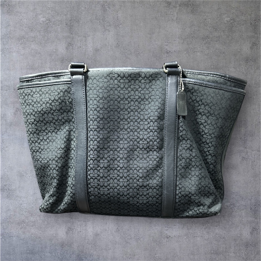 Coach Black Hampton Multi-Purpose Weekender Tote F77014